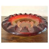 Amberina Glass Cigar Ashtray MCM Matura Red