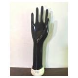 Black Glass Display Hand Glove Mold Vintage
