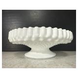 Fenton Glass Hobnail Milk Candle Bowl