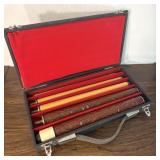 Vintage Pool Cue 5pc. Travel Billiards In Case
