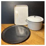 Enamelware & Graniteware Pot & Trays