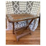 Rustic Painted Folding Side Table