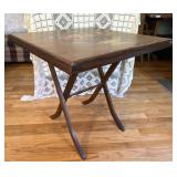 Vintage Folding Parlor Table Flower Vase Print