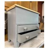 Painted Wood Tabletop Storage Chest