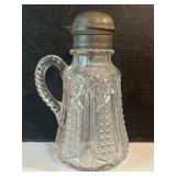 EAPG Syrup Pitcher Decanter Banded Hobstar and