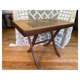 Vintage Folding Table Cottage Scene