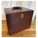 Wood File Box Chest