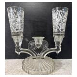 Jeanette Glass Cosmos Triple Candle Holder
