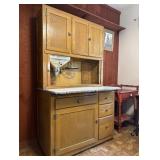 Antique Oak HM Co. Hoosier Cabinet Kitchen Hutch
