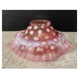 Fenton Glass Cranberry Opalescent Bride Bowl