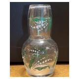 Libbey Lily of the Valley Tumble Up Bedside Carafe