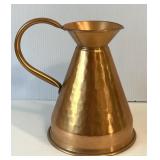 English Hammered Copper Haystack Style Copper Pot