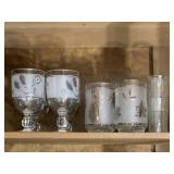 Libbey Glasses Goblets & MCM Grape Tumblers