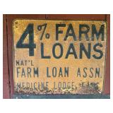 National Farm Loan Association Sign