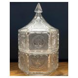 Tiara Colonial Clear 2-Tier Candy Box & Lid