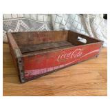 Vintage Coca Cola Wood Bottle Crate Red
