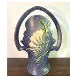 Roseville Pottery Freesia Basket Vase Planter