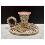 Hull Pottery Blossom Flite T11 Candlestick Holder