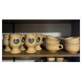Pfaltzgraff America Sponge Stoneware Mugs Bowls