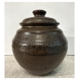 Glazed Stoneware Urn Lidded Pottery Jar