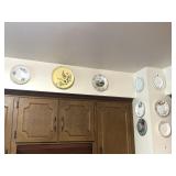 Antique & Vintage Porcelain Plates On Kitchen Wall