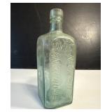Antique Gordon's Dry Gin Aqua Glass Bottle