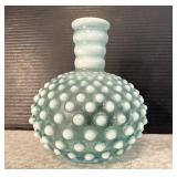Fenton Glass Aqua Blue Hobnail Vase