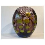 Murano Art Glass Swirl & Dots Vase