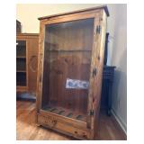 Wood Gun Cabinet Glass Front Rifle Case