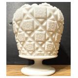 Westmoreland Milk Glass Old Quilt Vase