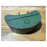 Metal Fishing Bait Box Hip Mount Worm Can