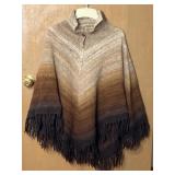 Vintage Fotrama Alpaca Wool Poncho Shawl