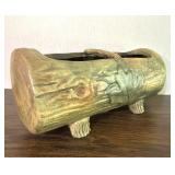 Antique Weller Pottery Woodcraft Log Planter