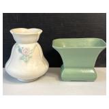 Weller & Abingdon Pottery Vase Duo
