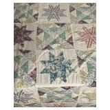 Hand Stitched Quilt Star Patchwork Cottage Core