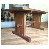 Mission Oak Library Trestle Table Vintage Wood