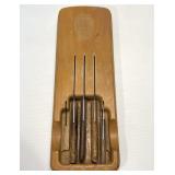 Ekco Flint Stainless Vanadium Knife Set & Block