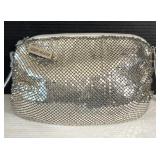 Whiting & Davis Silver Tone Metal Mesh Crossbody