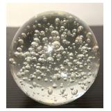 Glass Bubble Murano Style Paperweight