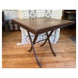 Vintage Folding Parlor Table Flower Vase Print
