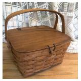 Longaberger Picnic Basket Vintage Hand Woven
