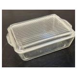 Pyrex 503 Refrigerator Dish with 503-C Ribbed
