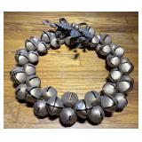 Vintage Metal Jingle Bell Christmas Wreath
