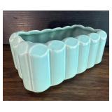 McCoy Pottery Teal Ribbed Planter Pot Window Box