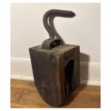Antique Wood & Iron Barn Pulley