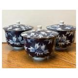 Shinzan-gama Japanese Lidded Tea Cups