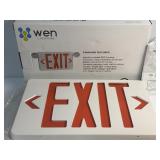 WEN Red Exit Sign Emergency Light Combo
