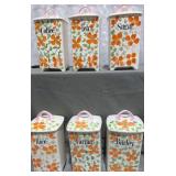 1940s German Floral Ceramic Canister Set