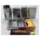 Lot of 8 Vintage Lighters Scripto Vu-Tane
