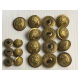 NY Militia Buttons, Baker & McKenney, 19 Pcs